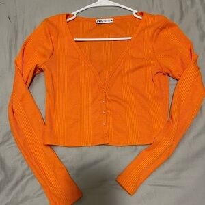 Sale!! Zara Orange Long Sleeve